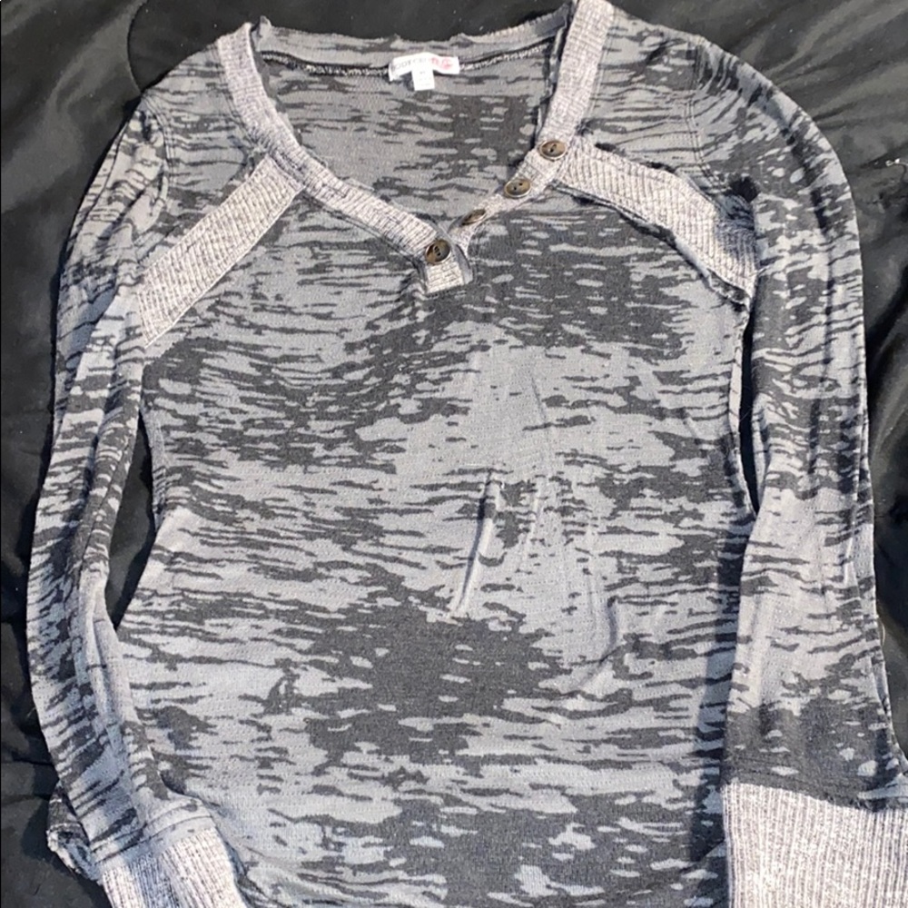 Body Central Long Sleeve Black Sheer
